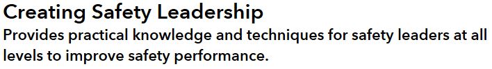 Creating Safety Leadership